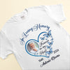 In Loving Memory Sparkling Heart Memorial Butterflies Personalized T-shirt & Hoodie VTX29FEB24NY1