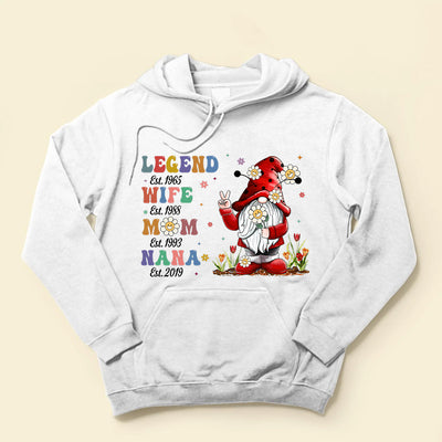 Vintage Legend Wife Mom Grandma Gnome Personalized Shirt NVL02MAR24NY3