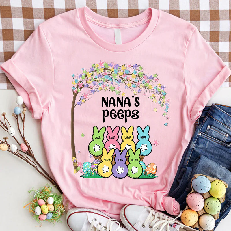 Grandma's Bunnies Easter Custom Kid's Name - Personalized Custom T Shirt - Gift for Grandma