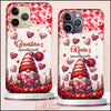 Grandma's sweethearts Valentine Gnome Personalized Phone case HTN15JAN24NY1