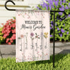 Welcome To Nana's Garden Personalized Birth Month Flowers Garden Flag VTX06JAN24NY1