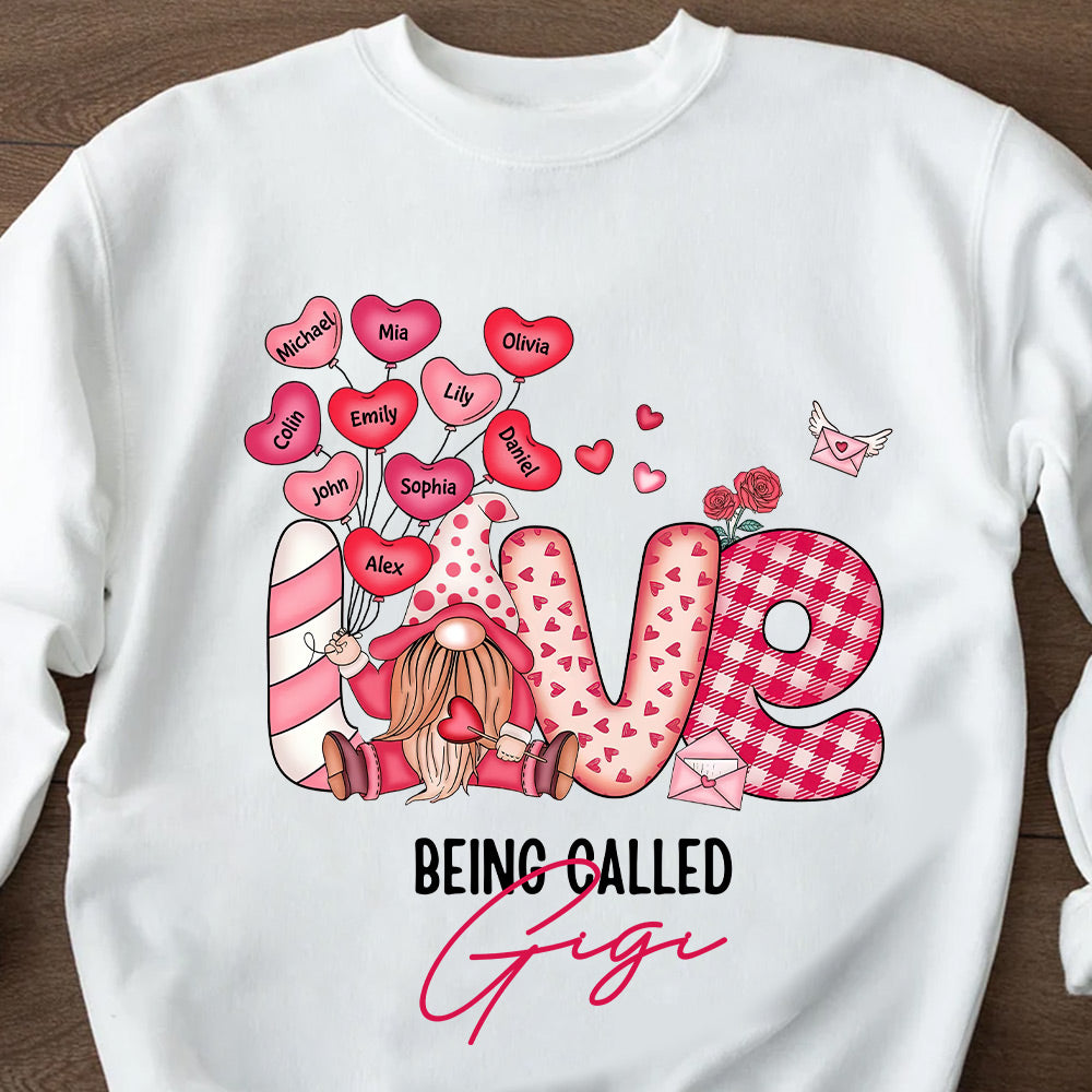 Personalized Gnomies Love Being Called Grandma Sweatshirt NVL12JAN24NY1
