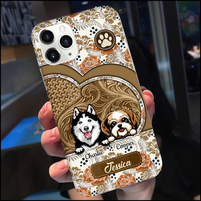 Cute Dog Puppy Cat Kitten Floral Pattern Personalized Phone case HTN02JAN23NY1