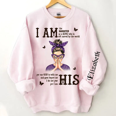Personalized God Woman Warrior I Am The Daughter Of The King Do Not Fear Beacause I Am His Sweatshirt LPL12DEC23NY1
