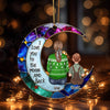 Personalized Grandma Grandkid On Moon Acrylic Ornament NVL23OCT23NY3 Acrylic Ornament HumanCustom - Unique Personalized Gifts Made Just for You