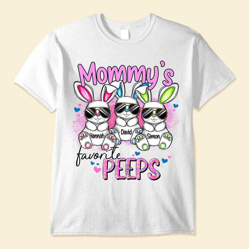 Grandma's favorite peeps Easter Bunny Personalized White T-shirt