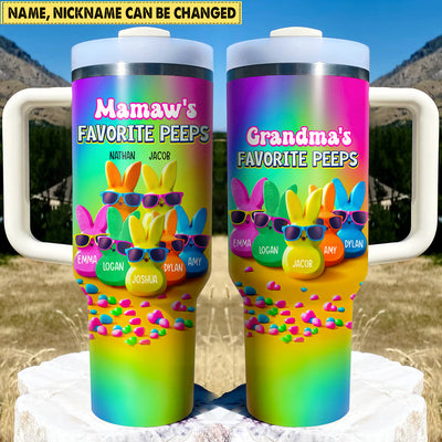 Grandma's Favorite Peeps Colorful Personalized 40Oz Tumbler With Straw VTX14MAR24CT1
