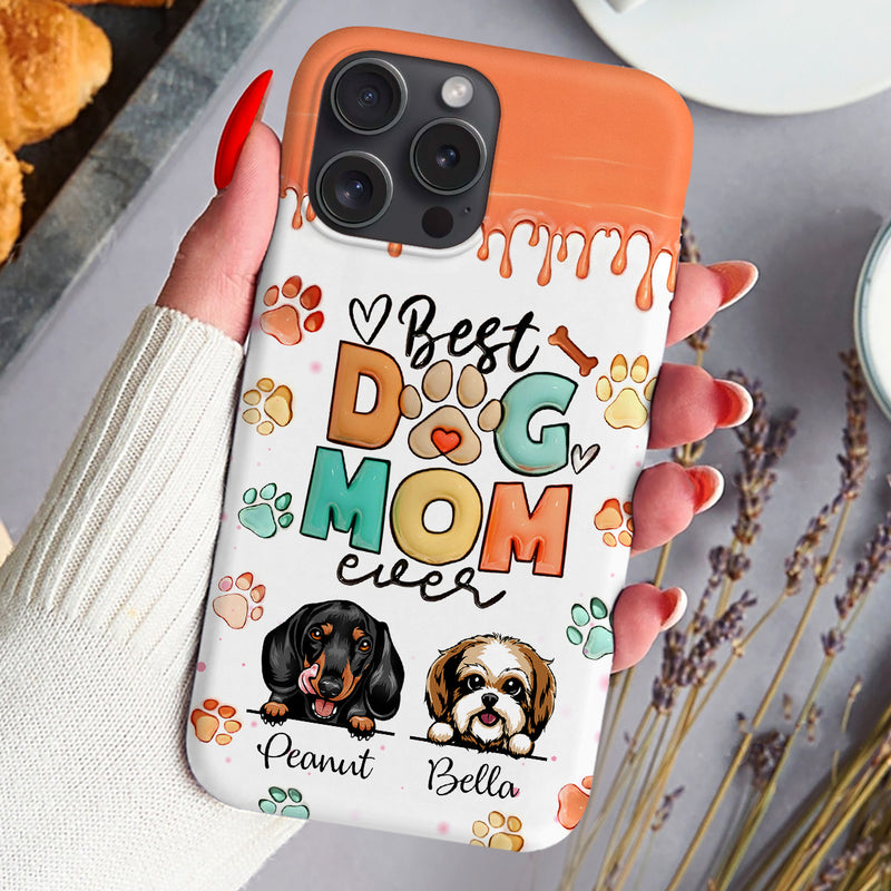 Discover Best Dog Mom Ever Custom Dogs Silicone Phone Case