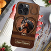Horse Love Custom Horses Leather Pattern Personalized Phone Case HTN25OCT23CT1