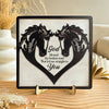 Couple Horse Heart God Blessed The Broken Road That Led Me Straight To You Personalized Plaque CTL03JAN24CT1
