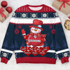 Colorful Christmas Snowman Grandma Mom Little Heart Kids Personalized Sweater HTN13OCT23CT3