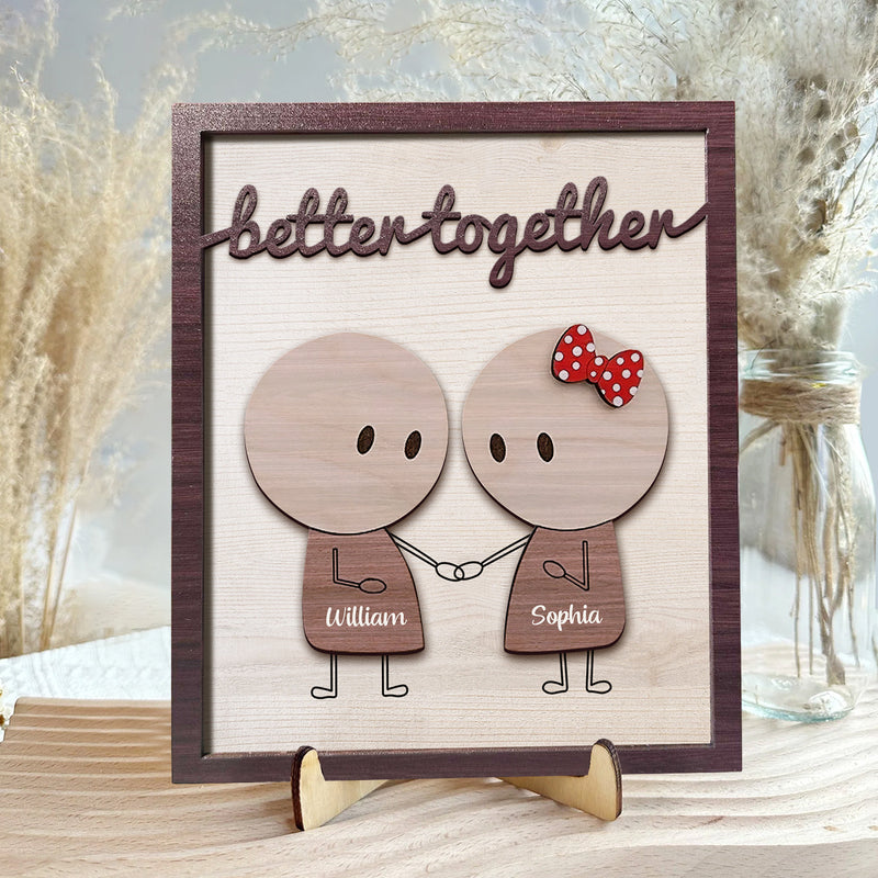 Wooden Photo Plaque for Couples