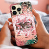Best Grandma/ Nana/ Mom Ever Pink Leopard Personalized Silicone Phone Case Gift for Mother's Day VTX22FEB24CT1