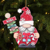 Cute Christmas Gnome Grandma Mom Custom Kid Name Personalized Ornament CTL31OCT23CT1 Wood Custom Shape Ornament HumanCustom - Unique Personalized Gifts Made Just for You