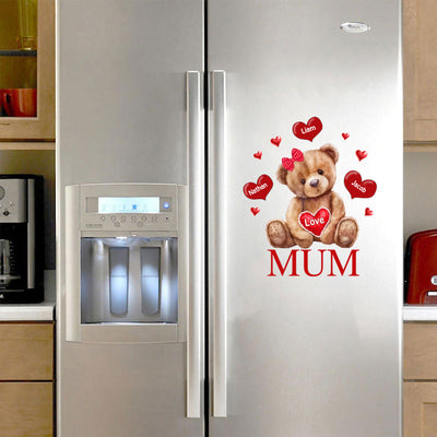 Grandma Bear With Heart Kids Personalized Decal Mother's Day Gift VTX12MAR24CT2