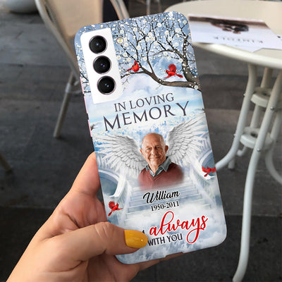 Memorial Upload Photo Wings Heaven, In Loving Memory A Big Piece Of My Heart Lives In Heaven Personalized Phone Case LPL26DEC23CT1