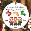 I Wish You Lived Next Door Personalized Circle Ceramic Ornament Christmas Gift For Sisters Besties CTL15NOV23CT1