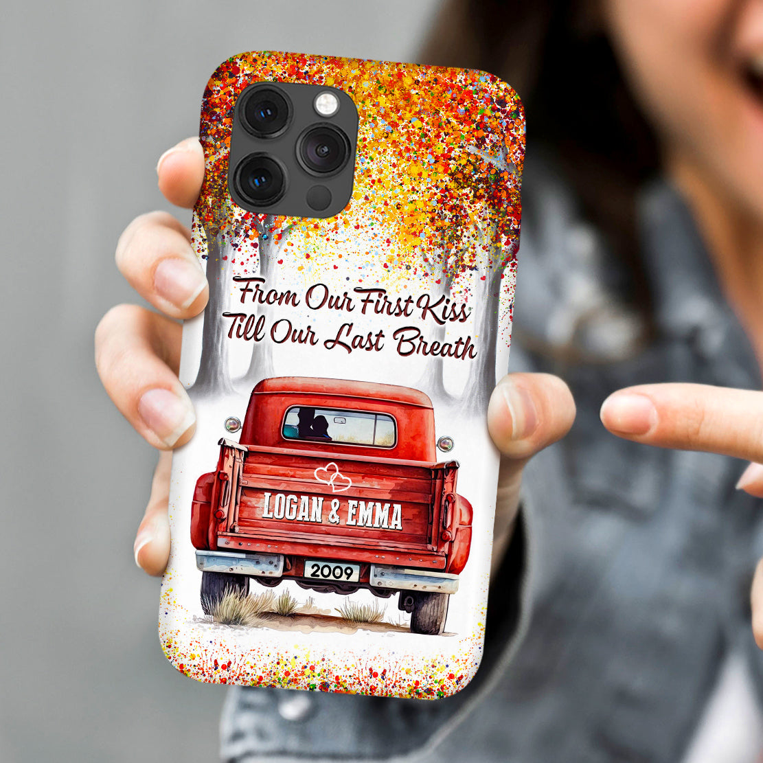 You & Me We Got This Red Truck Personalized Silicone Phone Case Gift For Couples VTX15DEC23CT2