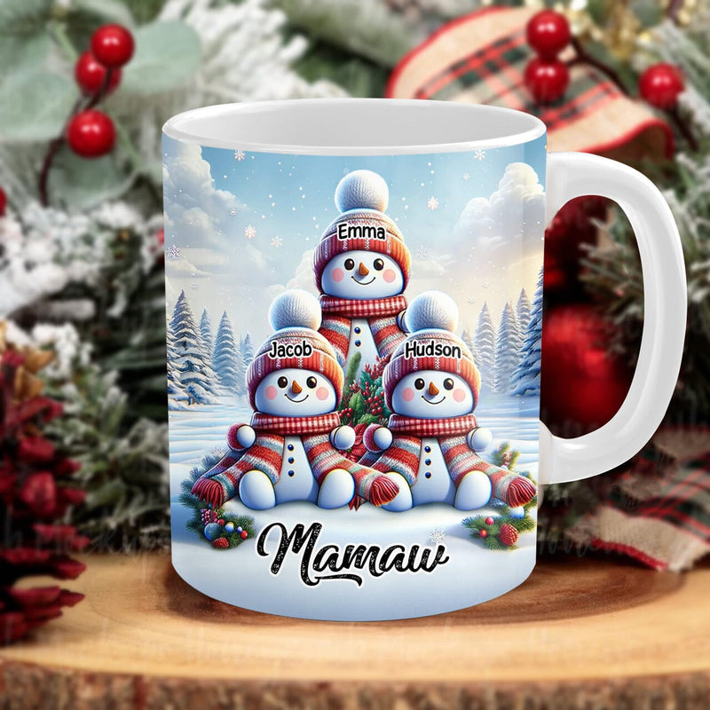 Personalized Christmas Mugs - Snowman Characters