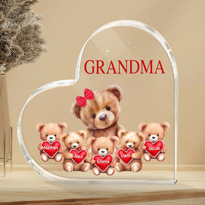 Mama Bear With Little Kids Personalized Acrylic Plaque Mother's Day Gift VTX28FEB24CT1