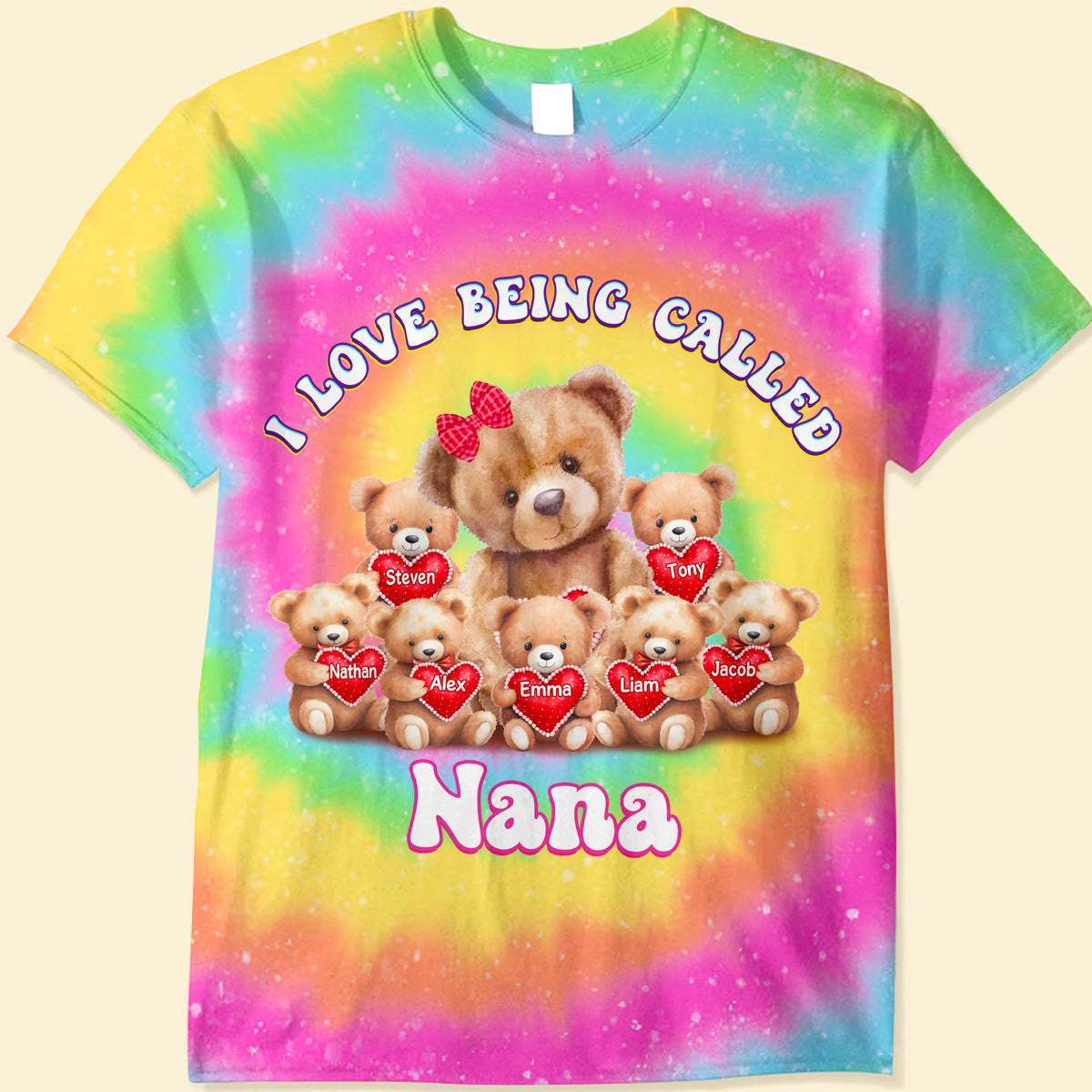 Grandma Bear I Love Being Called Grandma Personalized 3D T-shirt VTX20MAR24CT1
